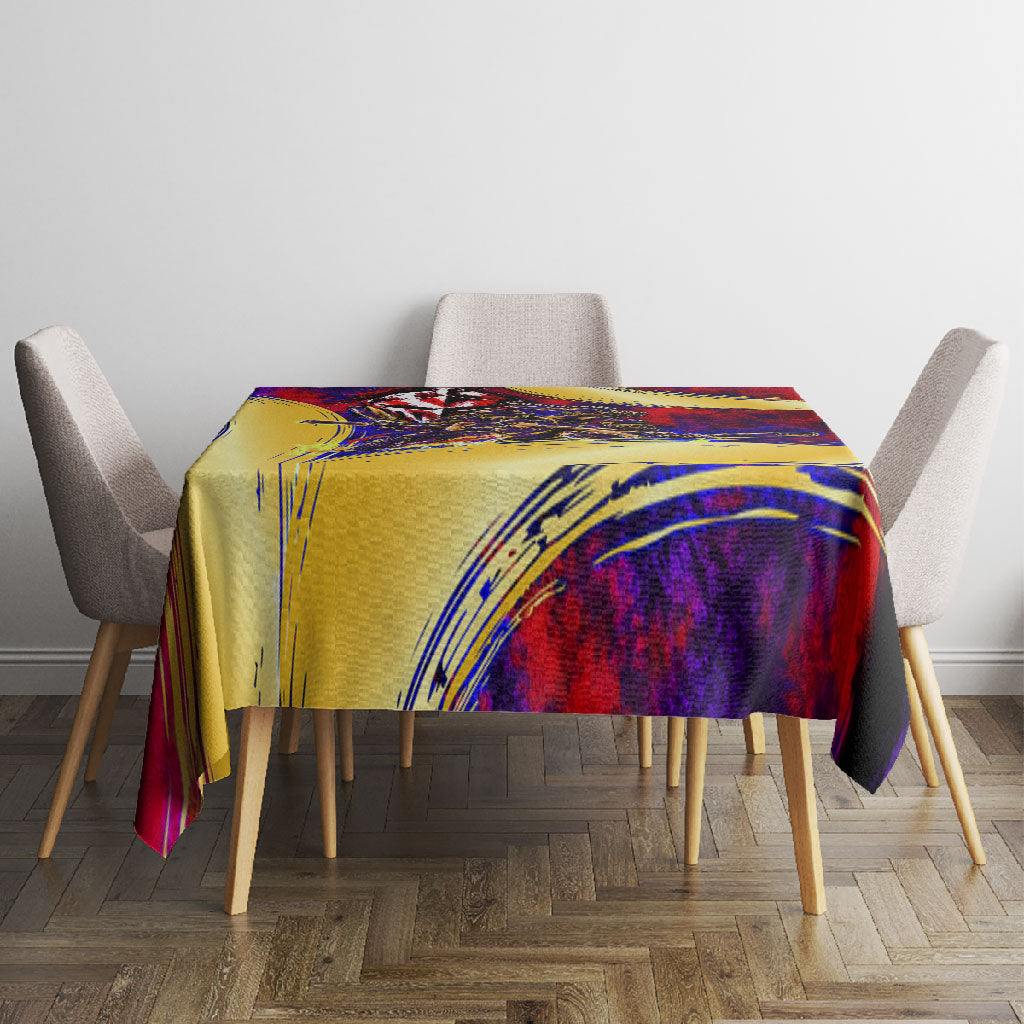 Trinbago Knight Riders Cricket Tablecloth Trinidad and Tobago Unleash The Knight Brush Stroke