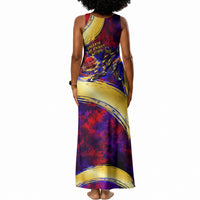 Trinbago Knight Riders Cricket Tank Maxi Dress Trinidad and Tobago Unleash The Knight Brush Stroke