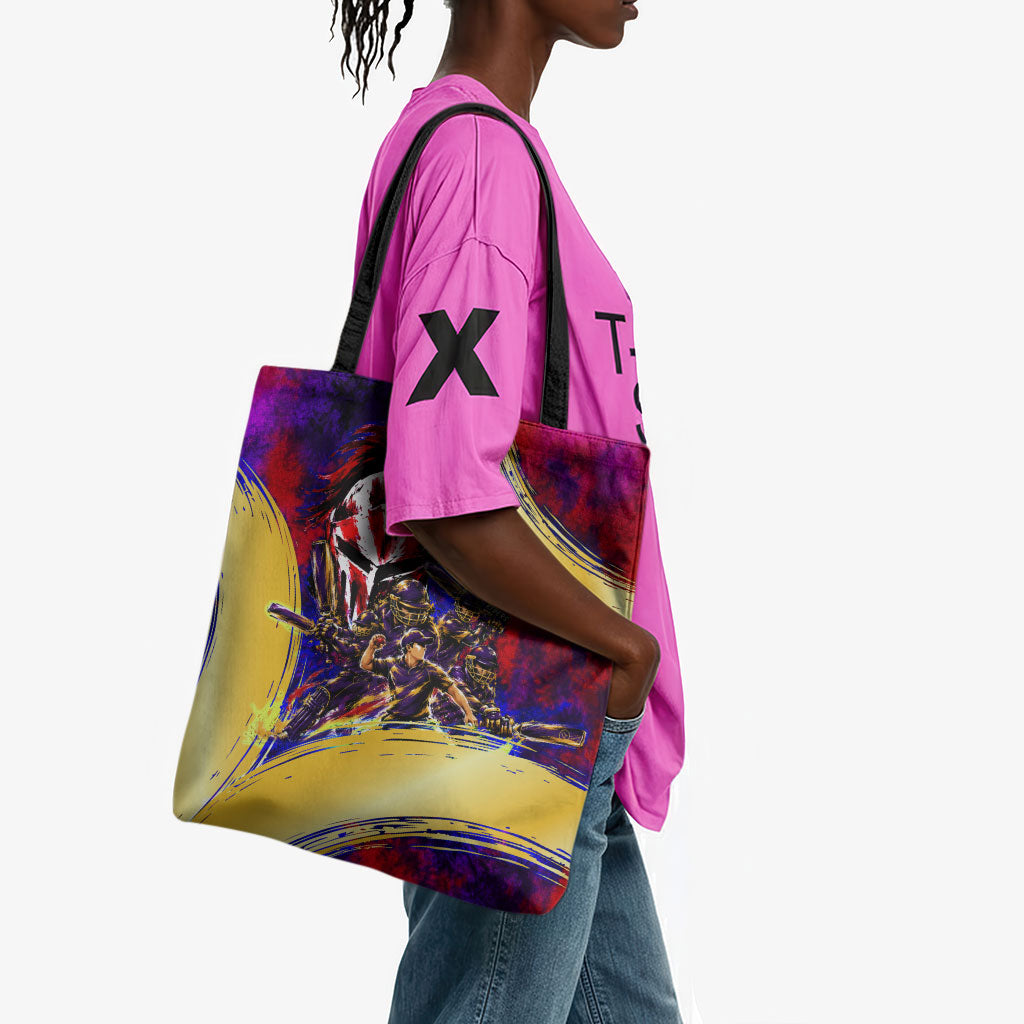 Trinbago Knight Riders Cricket Tote Bag Trinidad and Tobago Unleash The Knight Brush Stroke