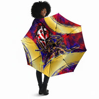 Trinbago Knight Riders Cricket Umbrella Trinidad and Tobago Unleash The Knight Brush Stroke