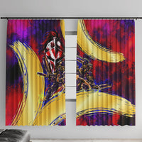 Trinbago Knight Riders Cricket Window Curtain Trinidad and Tobago Unleash The Knight Brush Stroke