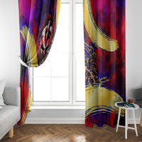 Trinbago Knight Riders Cricket Window Curtain Trinidad and Tobago Unleash The Knight Brush Stroke