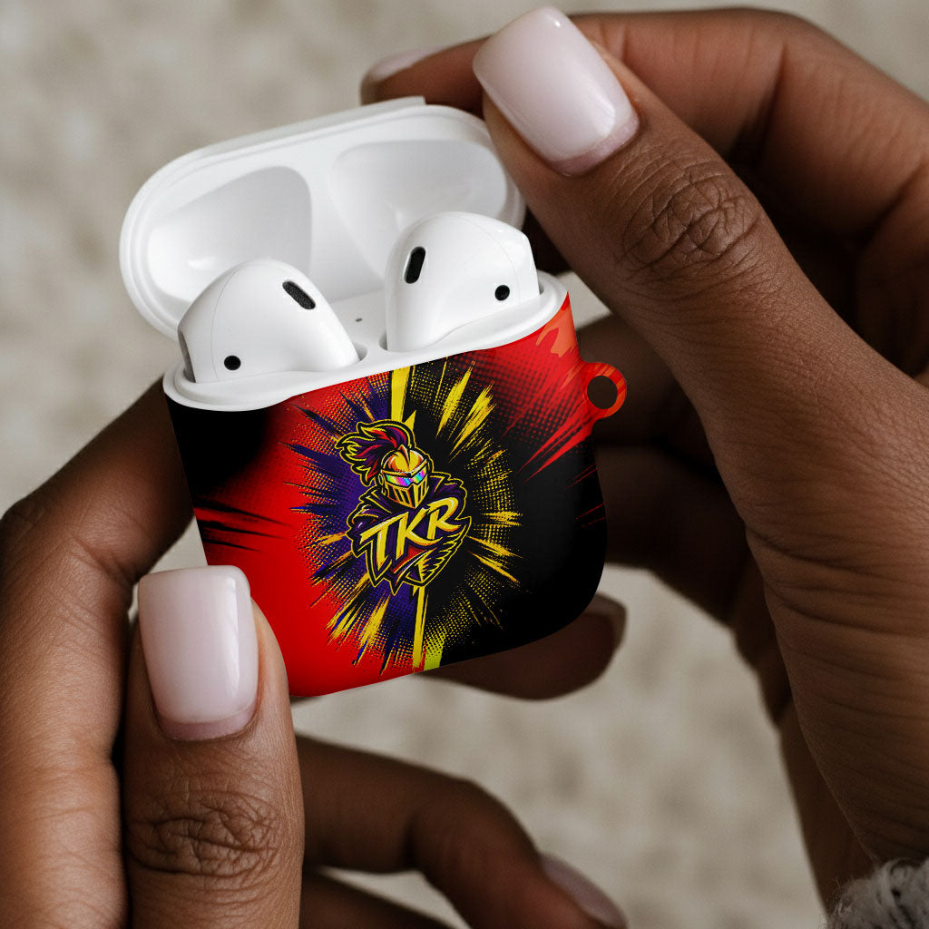 Trinidad and Tobago Cricket AirPods Case Trinbago Knight Riders - Ride Or Die Comic Halftone