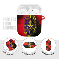Trinidad and Tobago Cricket AirPods Case Trinbago Knight Riders - Ride Or Die Comic Halftone