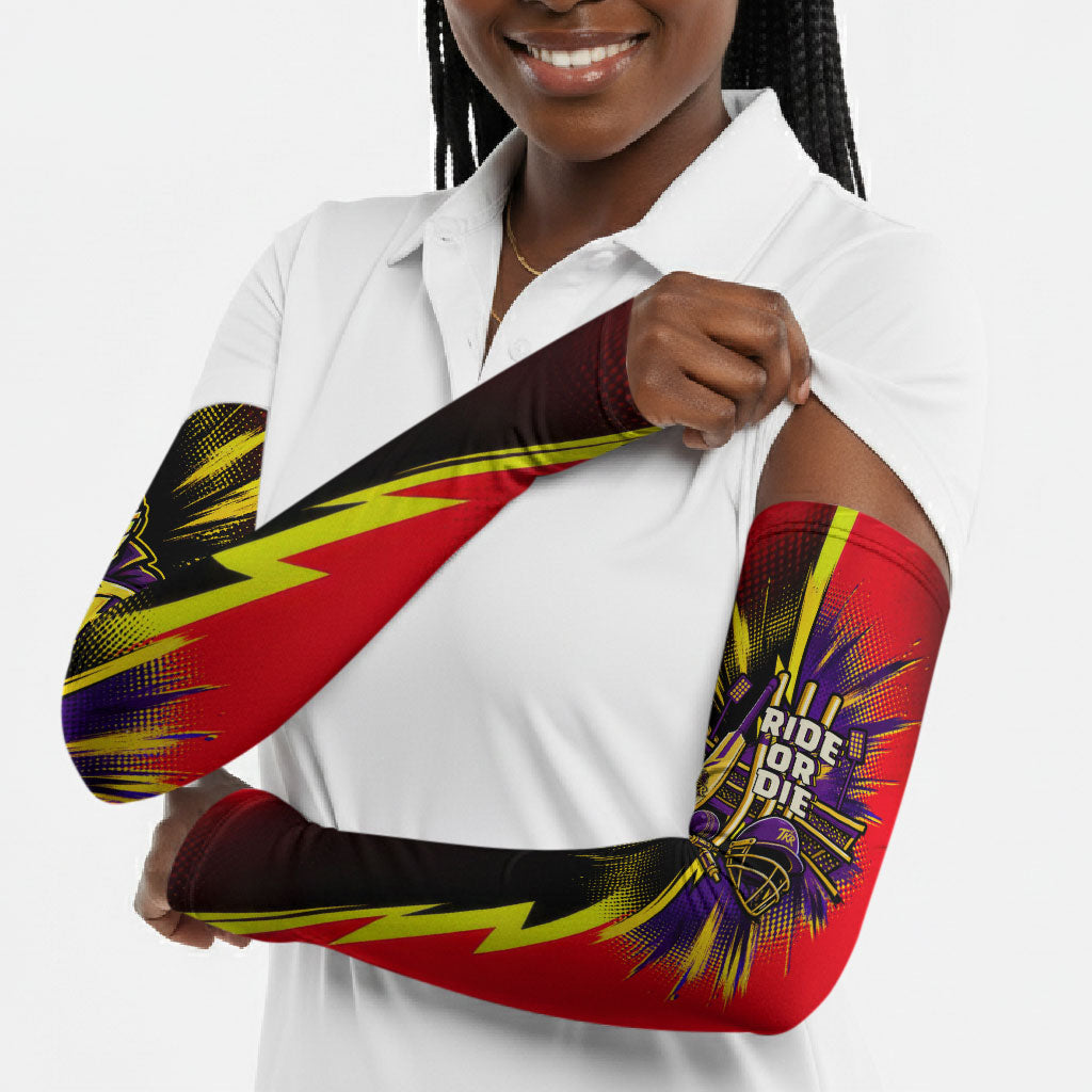 Trinidad and Tobago Cricket Arm Sleeves Trinbago Knight Riders - Ride Or Die Comic Halftone