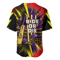 Trinidad and Tobago Cricket Baseball Jersey Trinbago Knight Riders - Ride Or Die Comic Halftone
