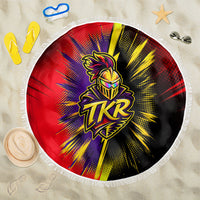 Trinidad and Tobago Cricket Beach Blanket Trinbago Knight Riders - Ride Or Die Comic Halftone