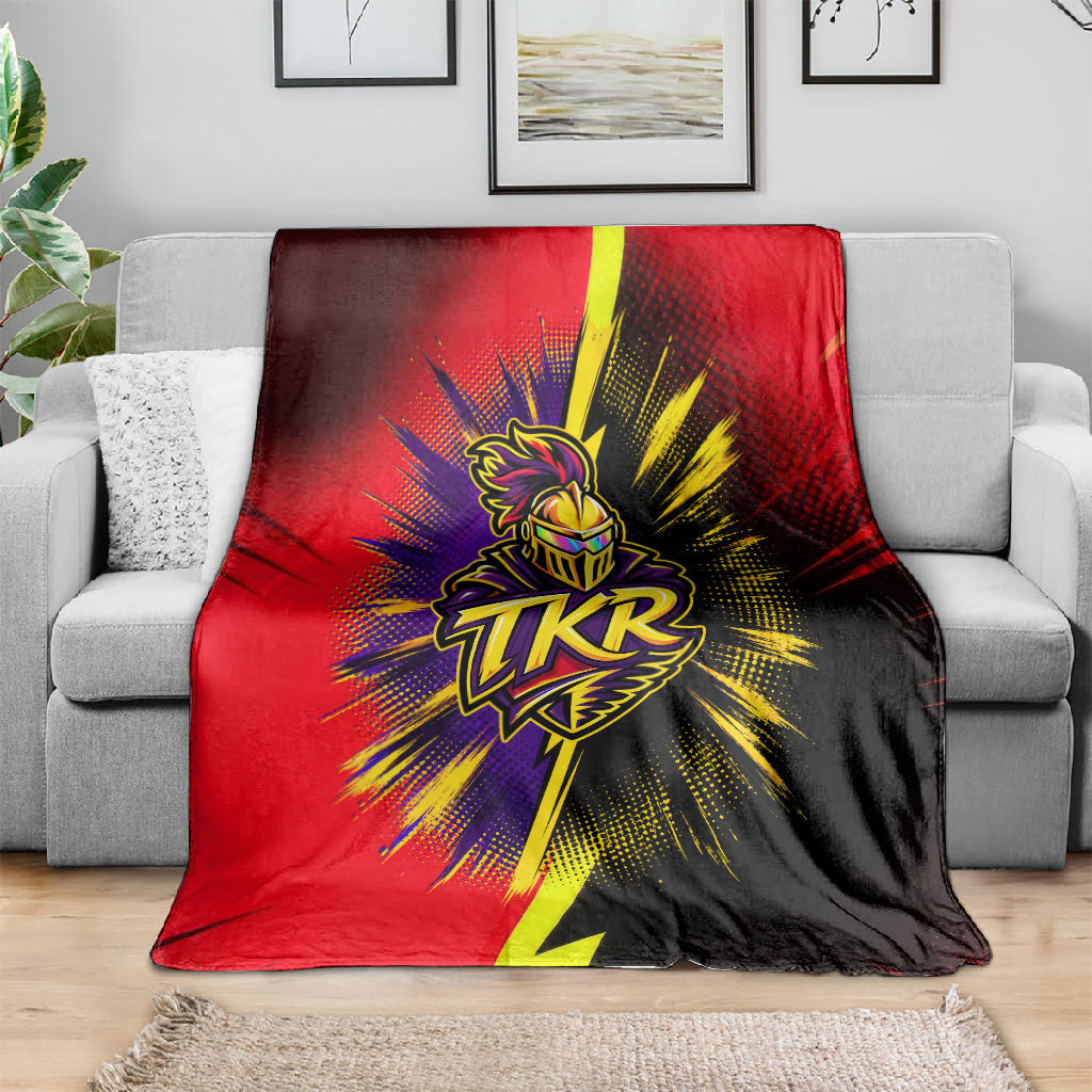 Trinidad and Tobago Cricket Blanket Trinbago Knight Riders - Ride Or Die Comic Halftone