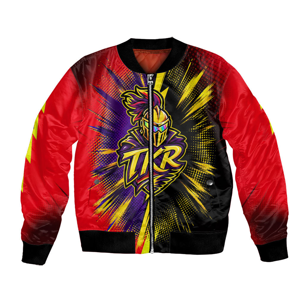Trinidad and Tobago Cricket Bomber Jacket Trinbago Knight Riders - Ride Or Die Comic Halftone