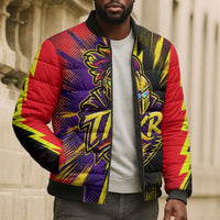 Trinidad and Tobago Cricket Bomber Puffer Jacket Trinbago Knight Riders - Ride Or Die Comic Halftone