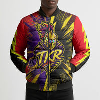 Trinidad and Tobago Cricket Bomber Puffer Jacket Trinbago Knight Riders - Ride Or Die Comic Halftone