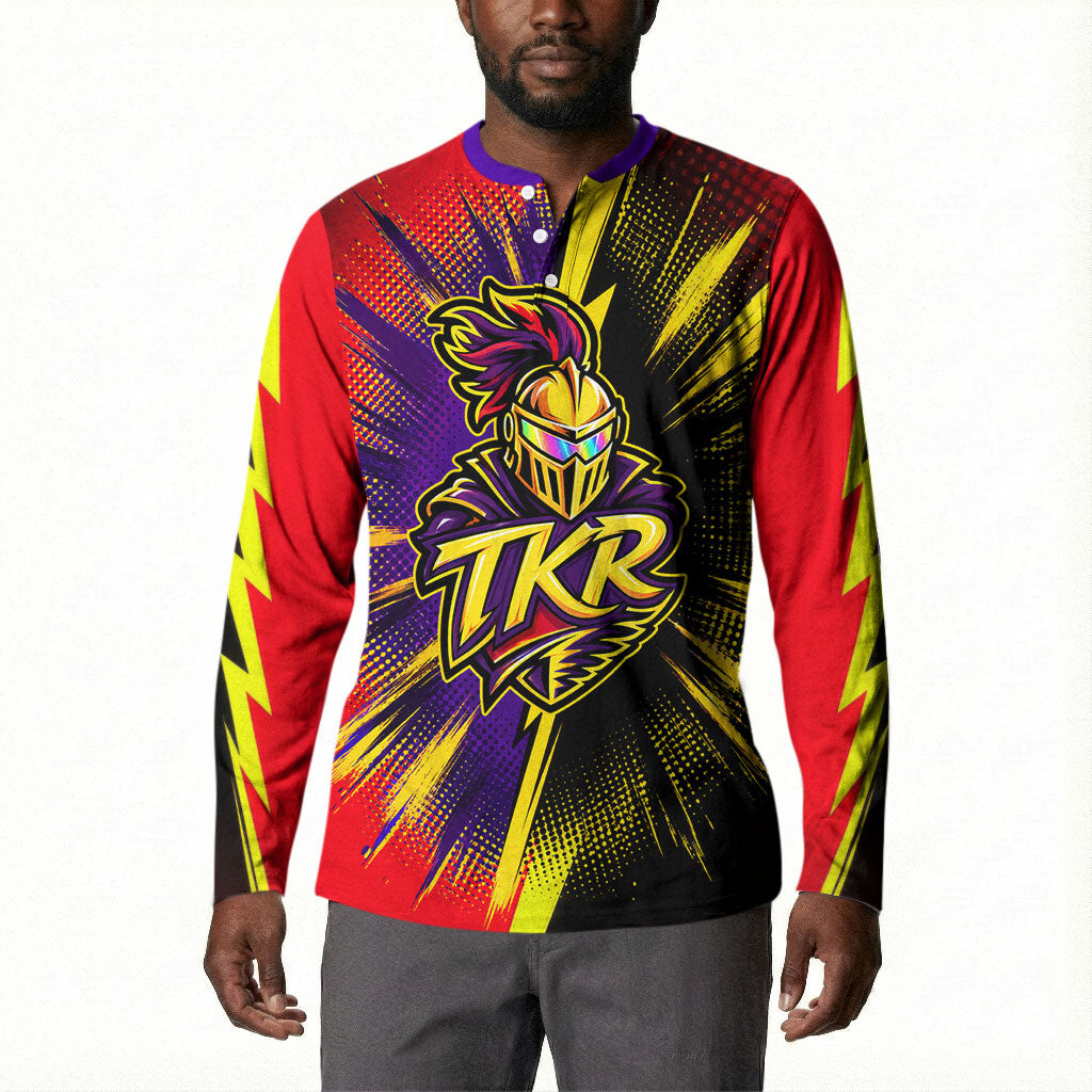 Trinidad and Tobago Cricket Button Sweatshirt Trinbago Knight Riders - Ride Or Die Comic Halftone