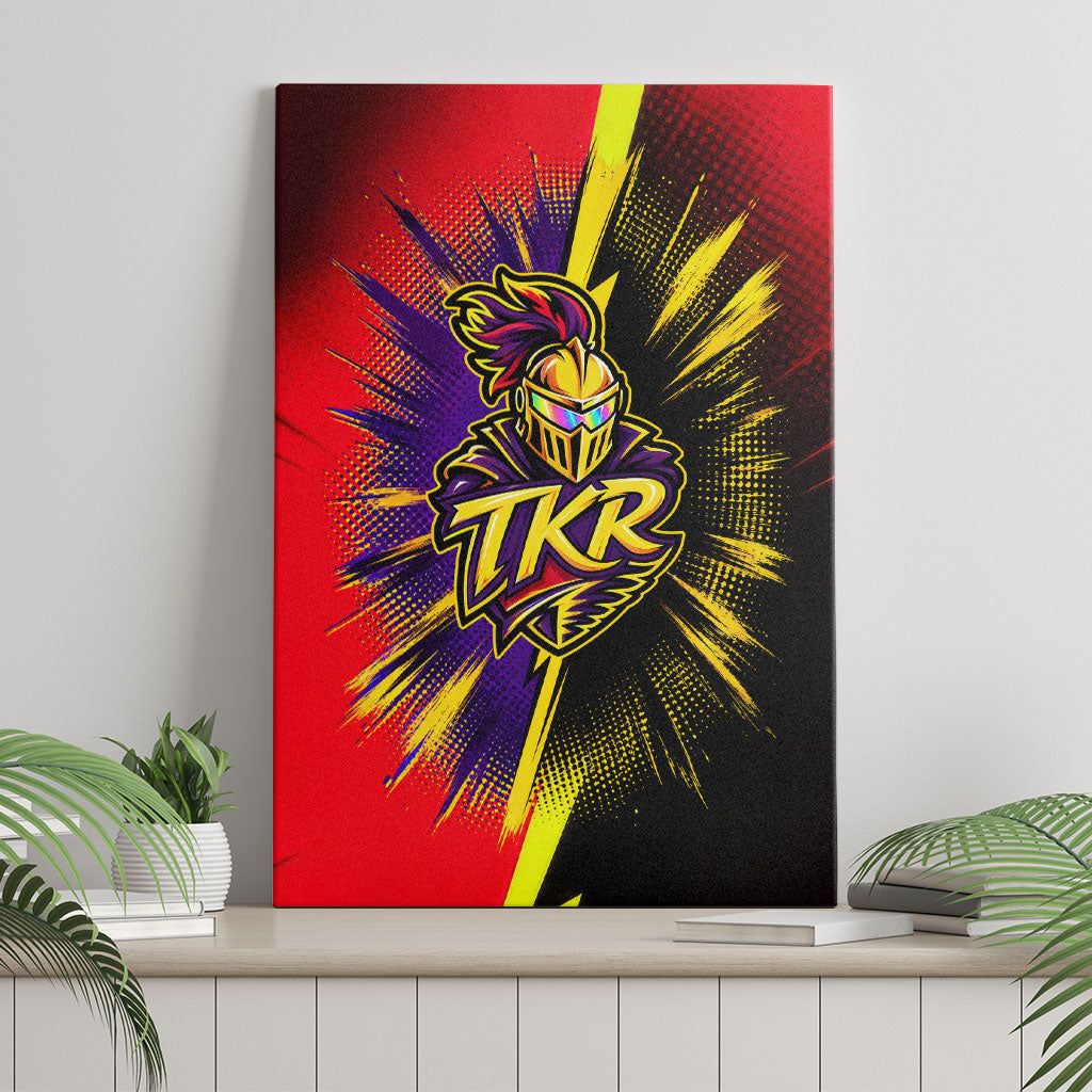 Trinidad and Tobago Cricket Canvas Wall Art Trinbago Knight Riders - Ride Or Die Comic Halftone