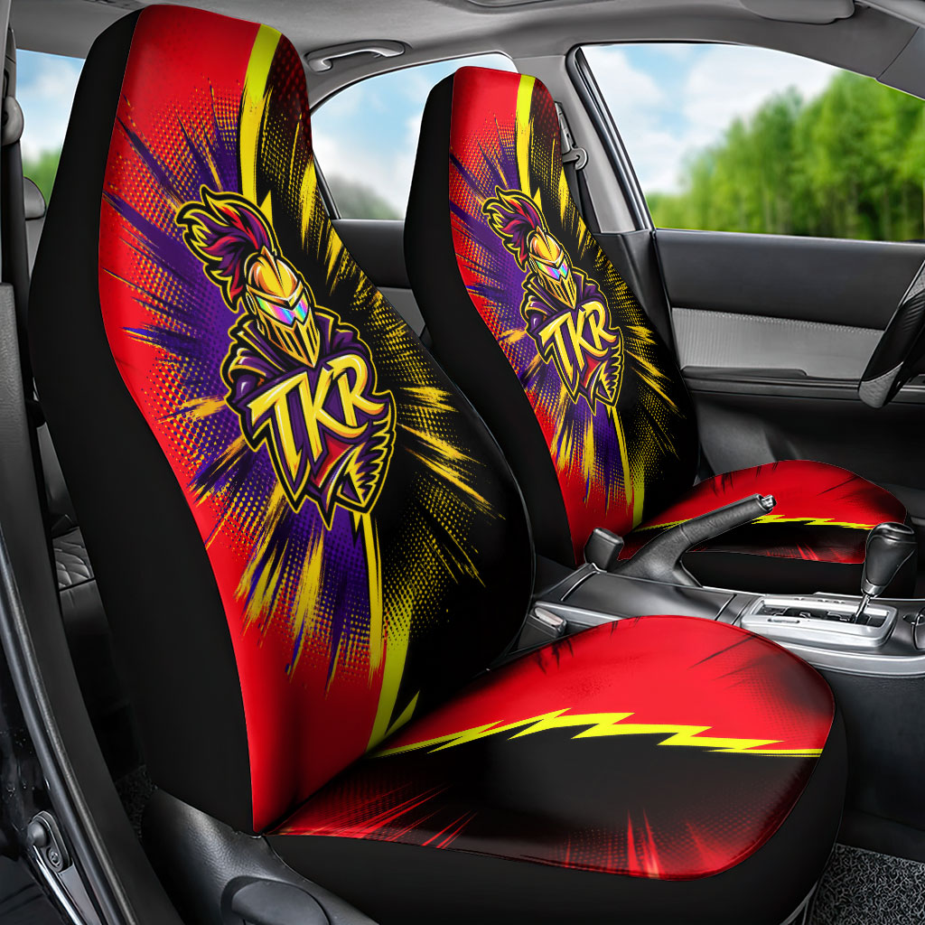 Trinidad and Tobago Cricket Car Seat Cover Trinbago Knight Riders - Ride Or Die Comic Halftone