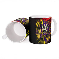 Trinidad and Tobago Cricket Ceramic Mug Trinbago Knight Riders - Ride Or Die Comic Halftone