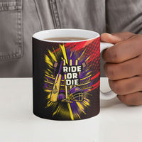 Trinidad and Tobago Cricket Ceramic Mug Trinbago Knight Riders - Ride Or Die Comic Halftone