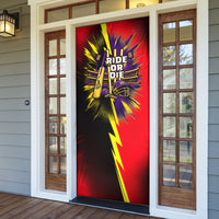 Trinidad and Tobago Cricket Door Cover Trinbago Knight Riders - Ride Or Die Comic Halftone