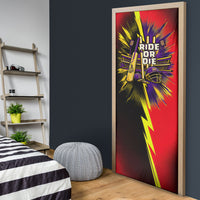 Trinidad and Tobago Cricket Door Cover Trinbago Knight Riders - Ride Or Die Comic Halftone