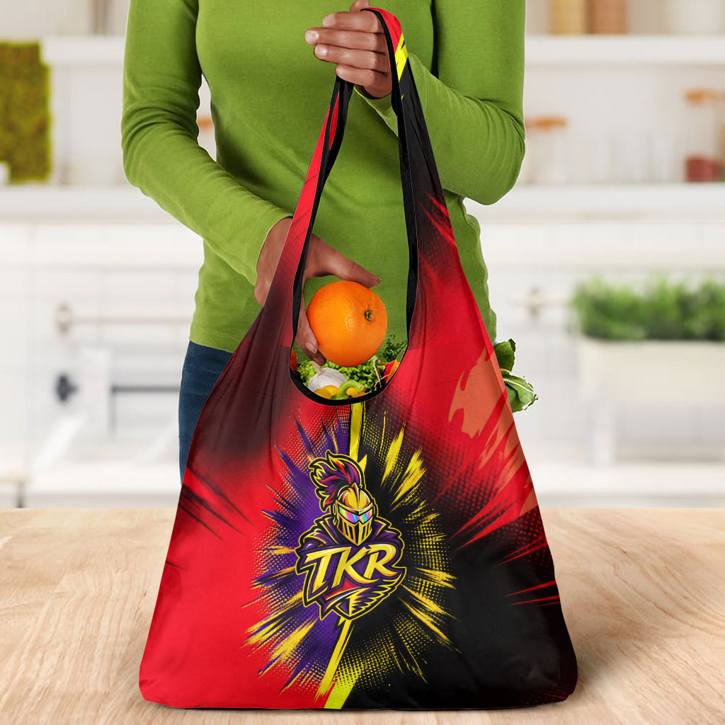 Trinidad and Tobago Cricket Grocery Bag Trinbago Knight Riders - Ride Or Die Comic Halftone