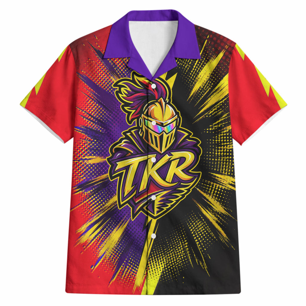 Trinidad and Tobago Cricket Hawaiian Shirt Trinbago Knight Riders - Ride Or Die Comic Halftone