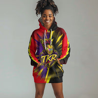 Trinidad and Tobago Cricket Hoodie Dress Trinbago Knight Riders - Ride Or Die Comic Halftone
