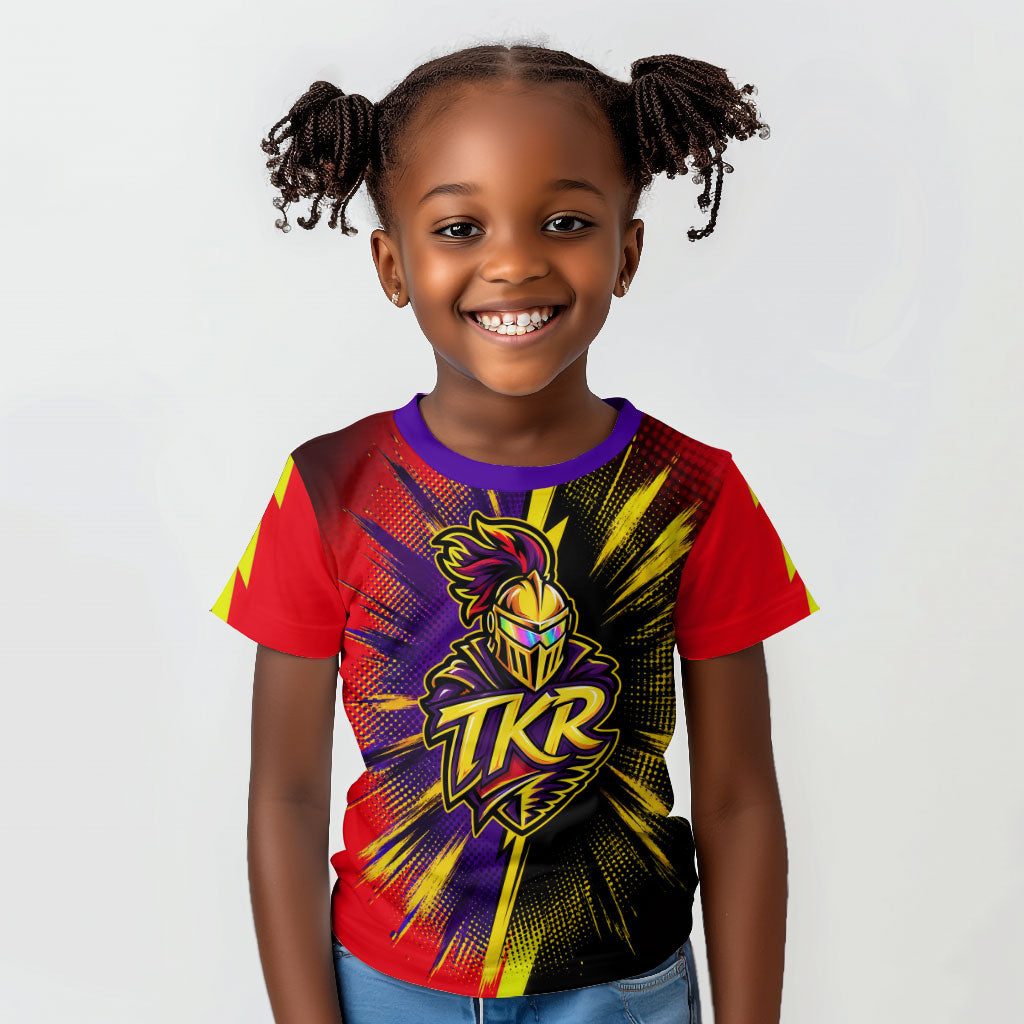Trinidad and Tobago Cricket Kid T shirt Trinbago Knight Riders - Ride Or Die Comic Halftone
