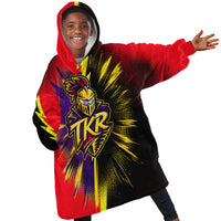 Trinidad and Tobago Cricket Kid Wearable Blanket Hoodie Trinbago Knight Riders - Ride Or Die Comic Halftone