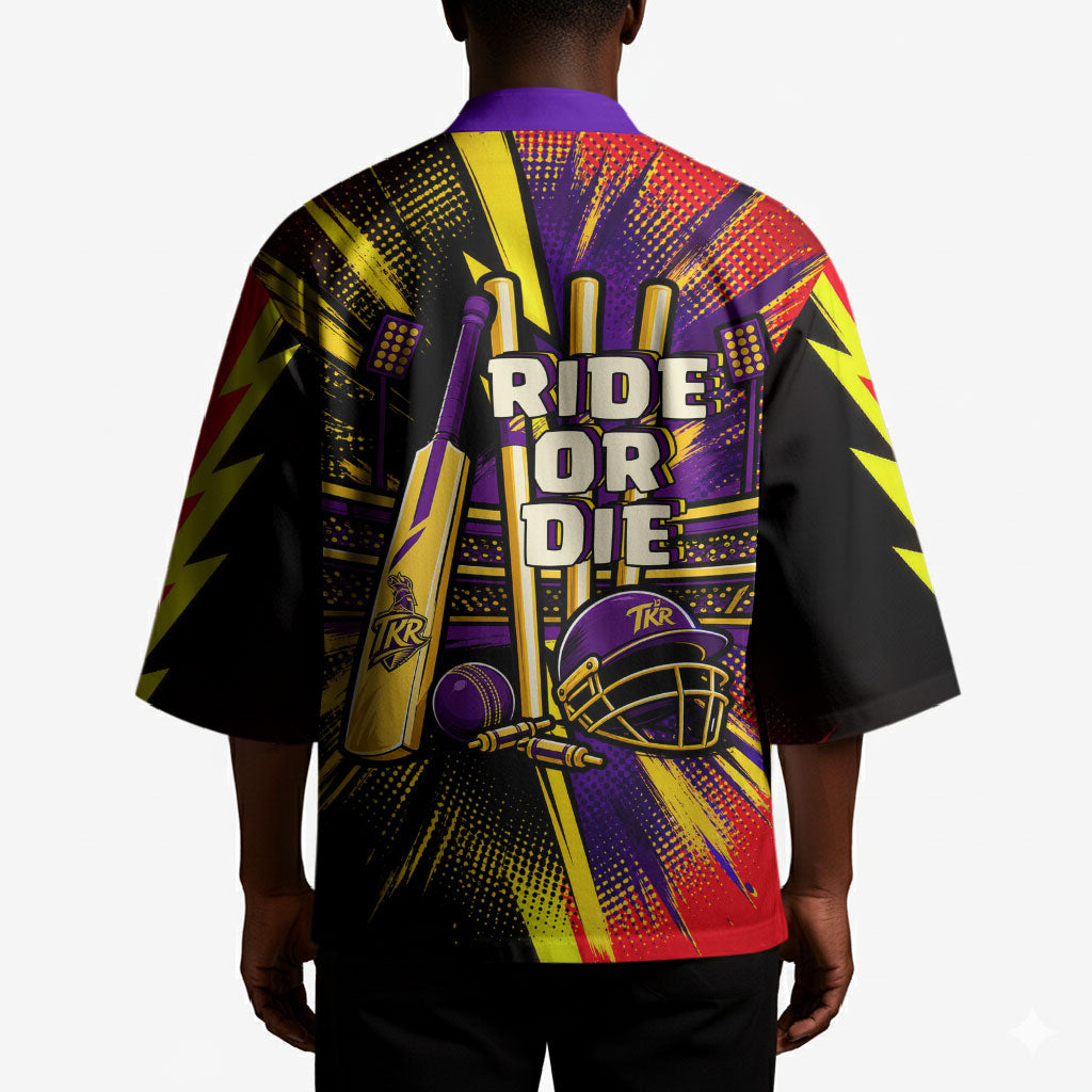 Trinidad and Tobago Cricket Kimono Trinbago Knight Riders - Ride Or Die Comic Halftone
