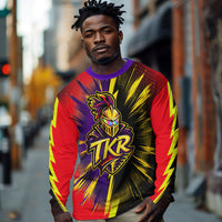 Trinidad and Tobago Cricket Long Sleeve Shirt Trinbago Knight Riders - Ride Or Die Comic Halftone