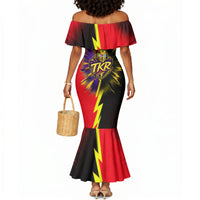 Trinidad and Tobago Cricket Mermaid Dress Trinbago Knight Riders - Ride Or Die Comic Halftone