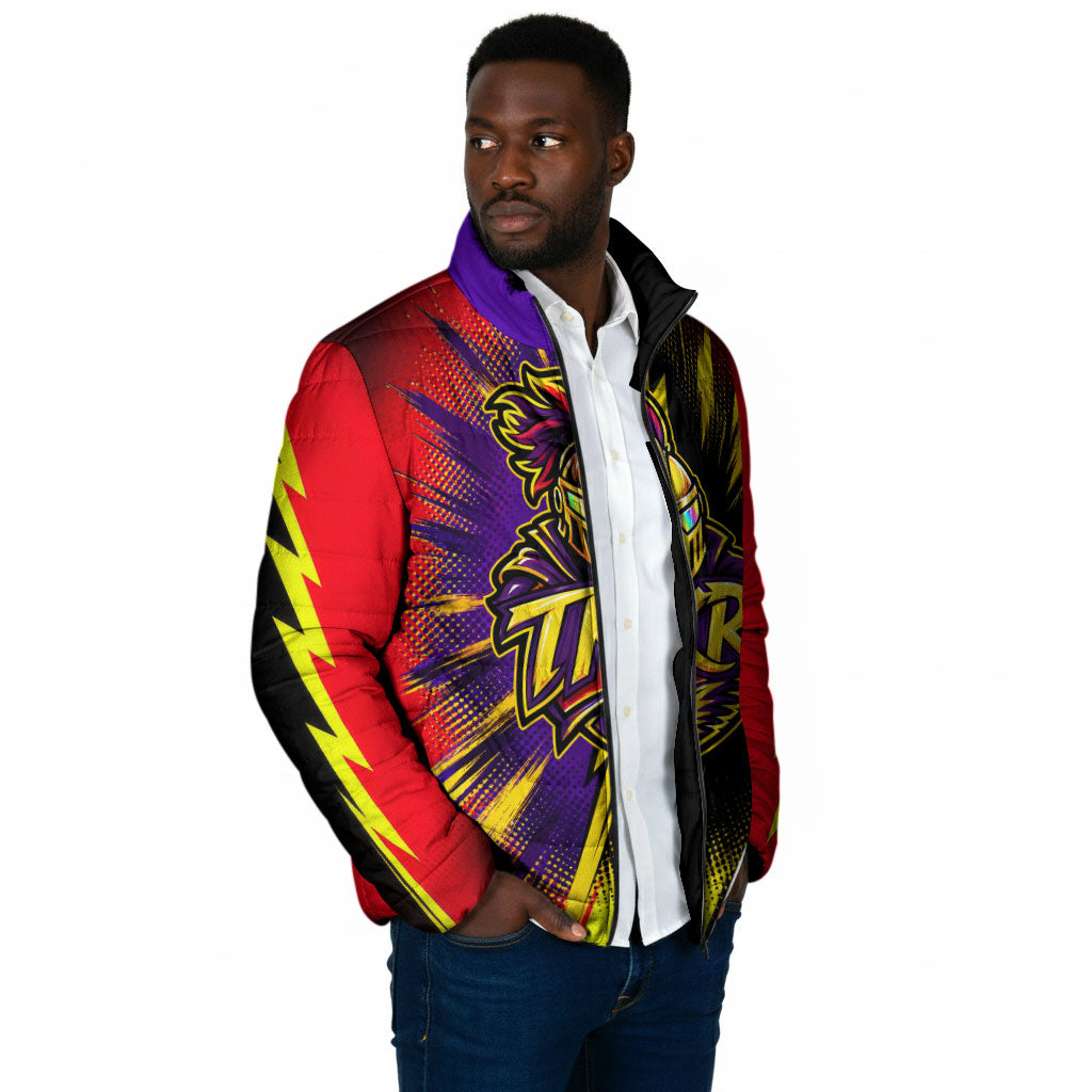 Trinidad and Tobago Cricket Padded Jacket Trinbago Knight Riders - Ride Or Die Comic Halftone