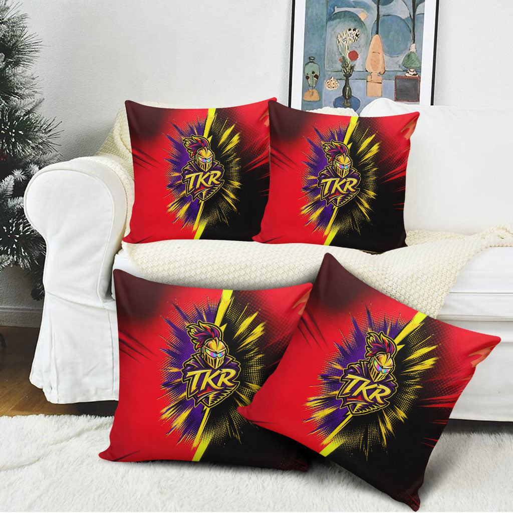 Trinidad and Tobago Cricket Pillow Cover Trinbago Knight Riders - Ride Or Die Comic Halftone