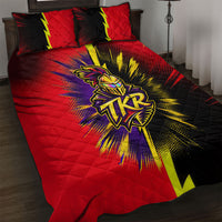 Trinidad and Tobago Cricket Quilt Bed Set Trinbago Knight Riders - Ride Or Die Comic Halftone