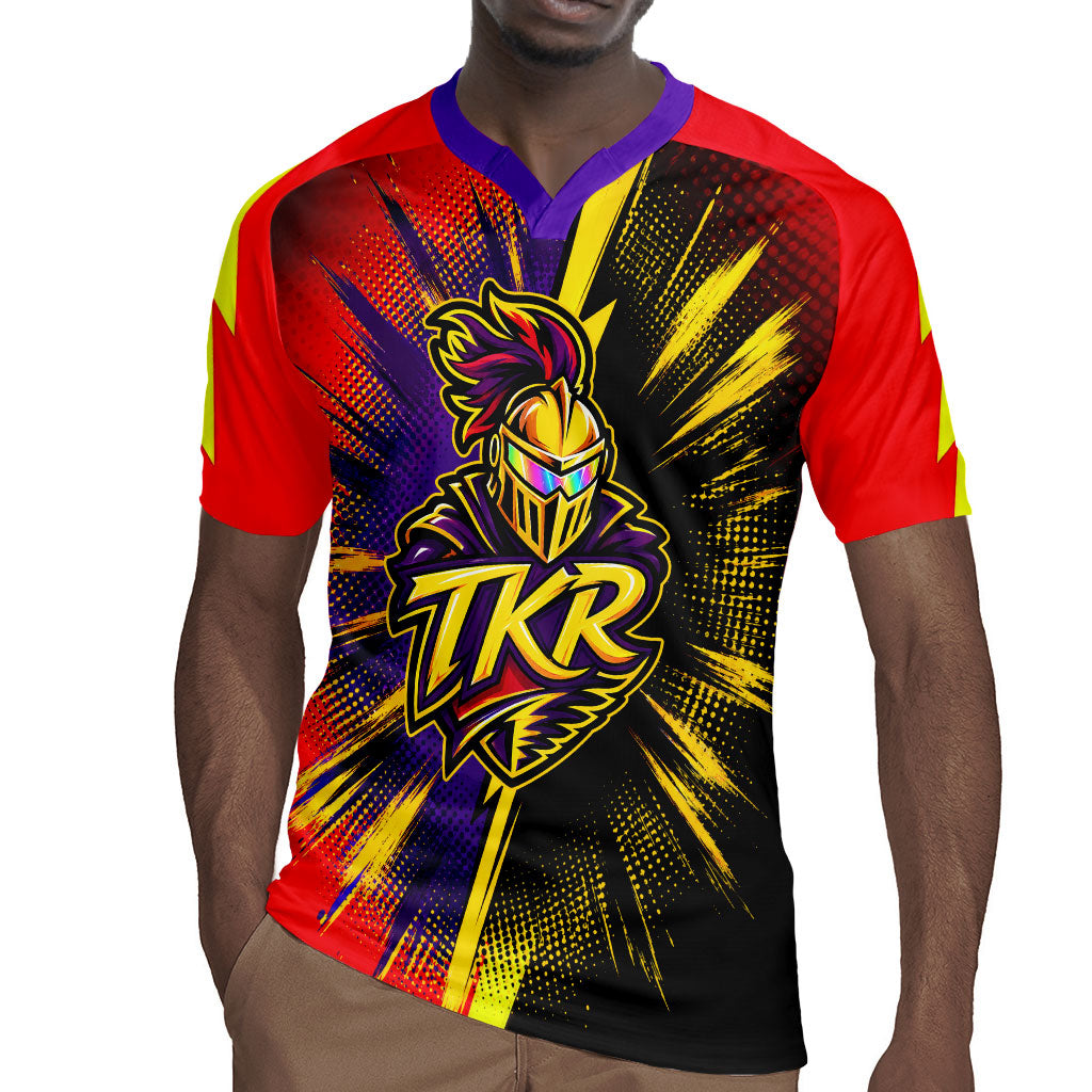Trinidad and Tobago Cricket Rugby Jersey Trinbago Knight Riders - Ride Or Die Comic Halftone