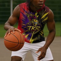 Trinidad and Tobago Cricket Sleeveless Hoodie Trinbago Knight Riders - Ride Or Die Comic Halftone