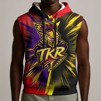 Trinidad and Tobago Cricket Sleeveless Hoodie Trinbago Knight Riders - Ride Or Die Comic Halftone
