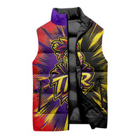 Trinidad and Tobago Cricket Sleeveless Puffer Jacket Trinbago Knight Riders - Ride Or Die Comic Halftone