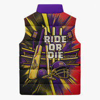 Trinidad and Tobago Cricket Sleeveless Puffer Jacket Trinbago Knight Riders - Ride Or Die Comic Halftone