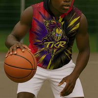 Trinidad and Tobago Cricket Sleeveless Zip Hoodie Trinbago Knight Riders - Ride Or Die Comic Halftone