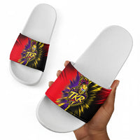 Trinidad and Tobago Cricket Slide Sandals Trinbago Knight Riders - Ride Or Die Comic Halftone