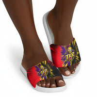 Trinidad and Tobago Cricket Slide Sandals Trinbago Knight Riders - Ride Or Die Comic Halftone