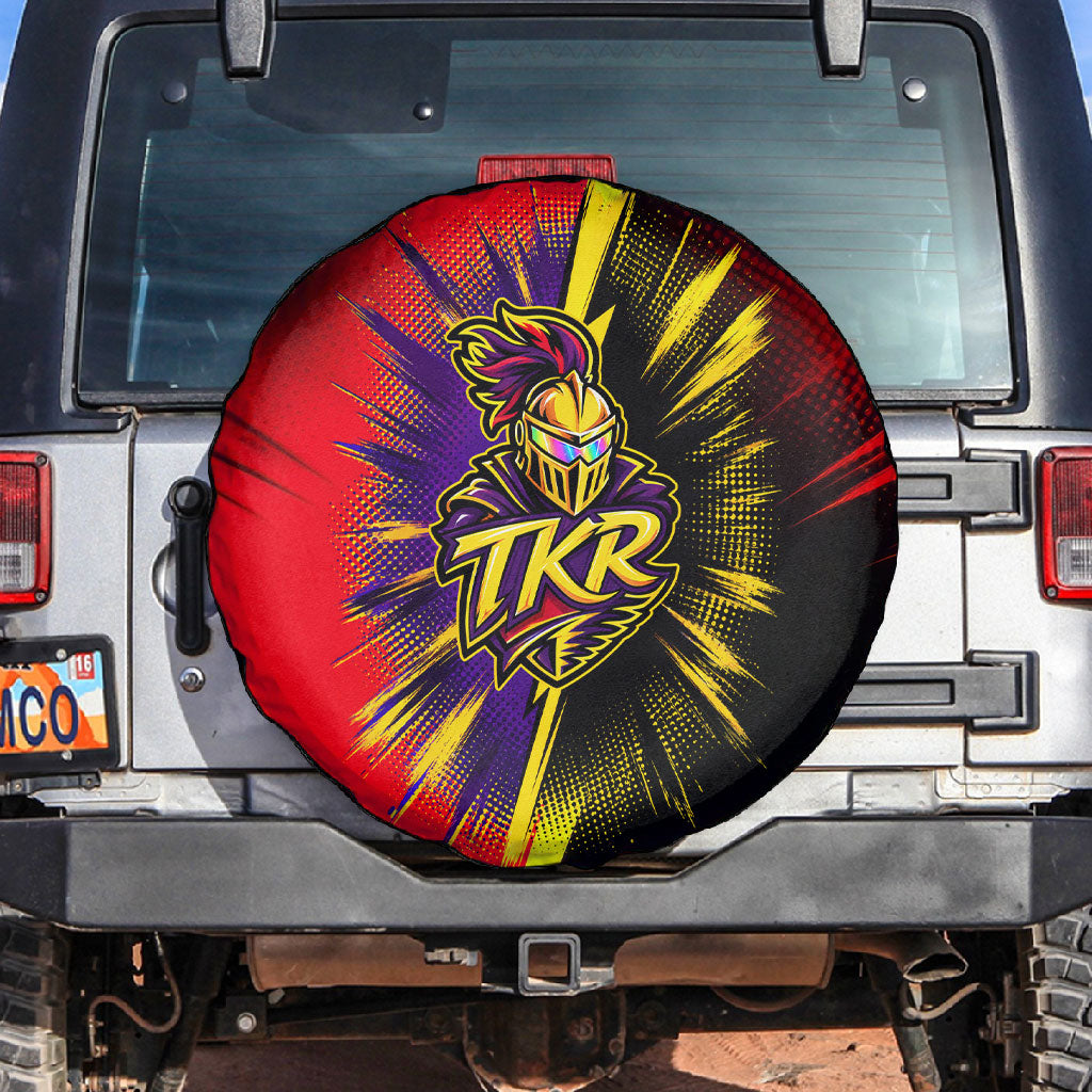 Trinidad and Tobago Cricket Spare Tire Cover Trinbago Knight Riders - Ride Or Die Comic Halftone