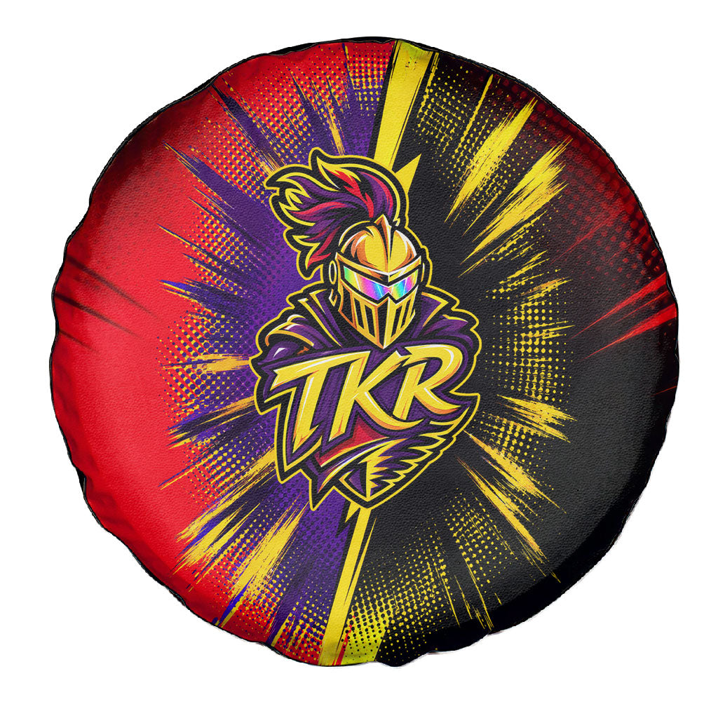 Trinidad and Tobago Cricket Spare Tire Cover Trinbago Knight Riders - Ride Or Die Comic Halftone