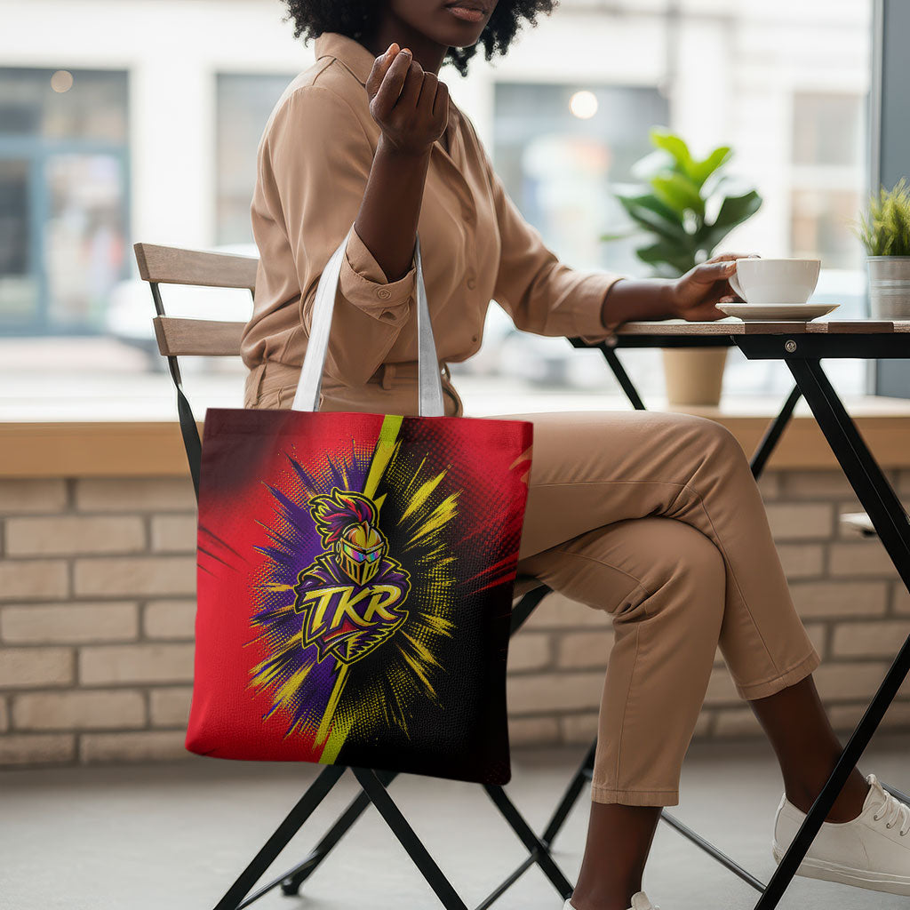 Trinidad and Tobago Cricket Tote Bag Trinbago Knight Riders - Ride Or Die Comic Halftone