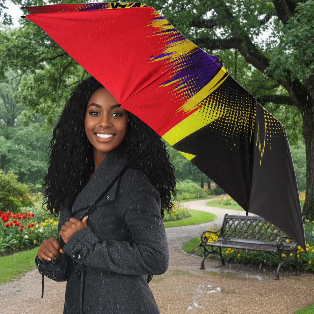 Trinidad and Tobago Cricket Umbrella Trinbago Knight Riders - Ride Or Die Comic Halftone
