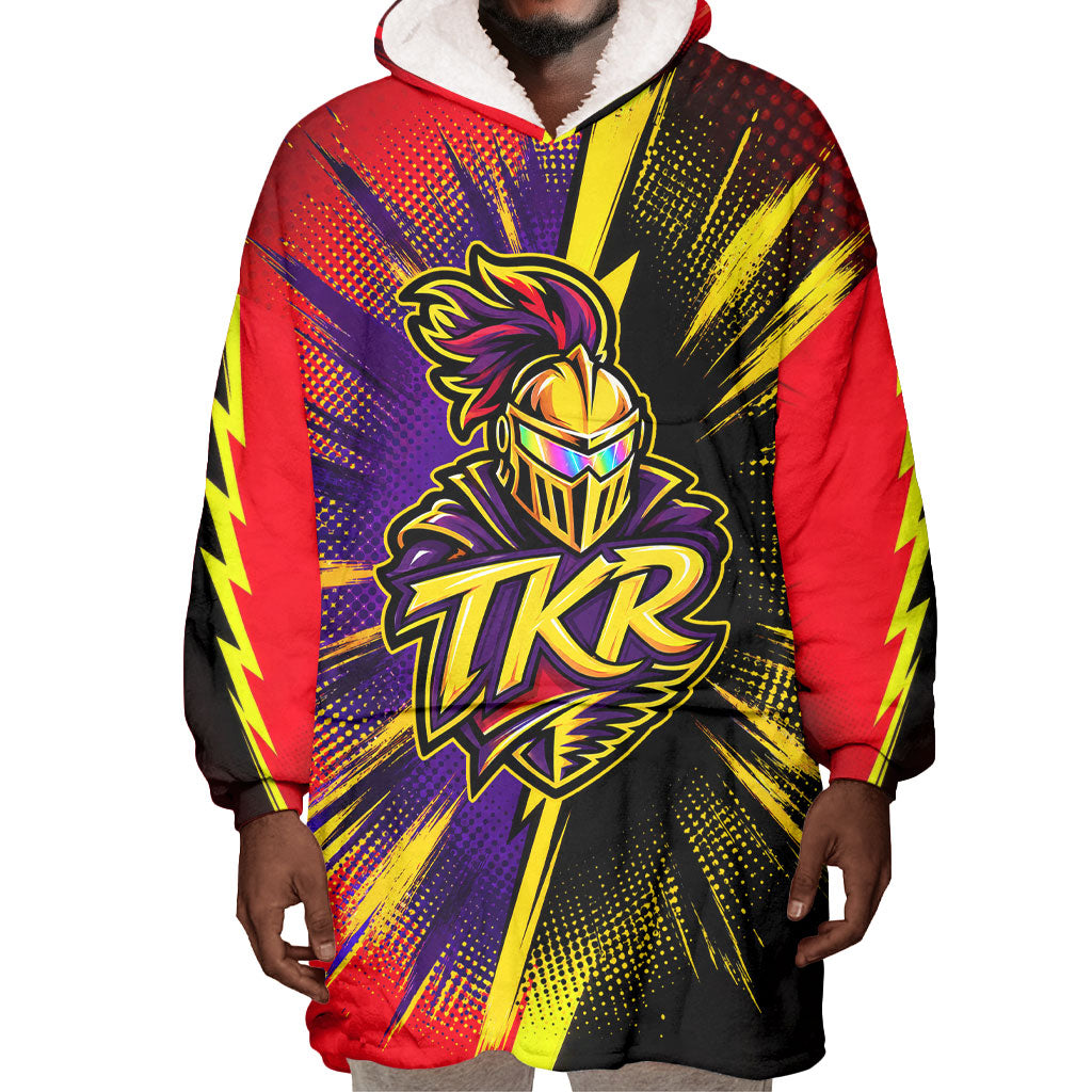 Trinidad and Tobago Cricket Wearable Blanket Hoodie Trinbago Knight Riders - Ride Or Die Comic Halftone
