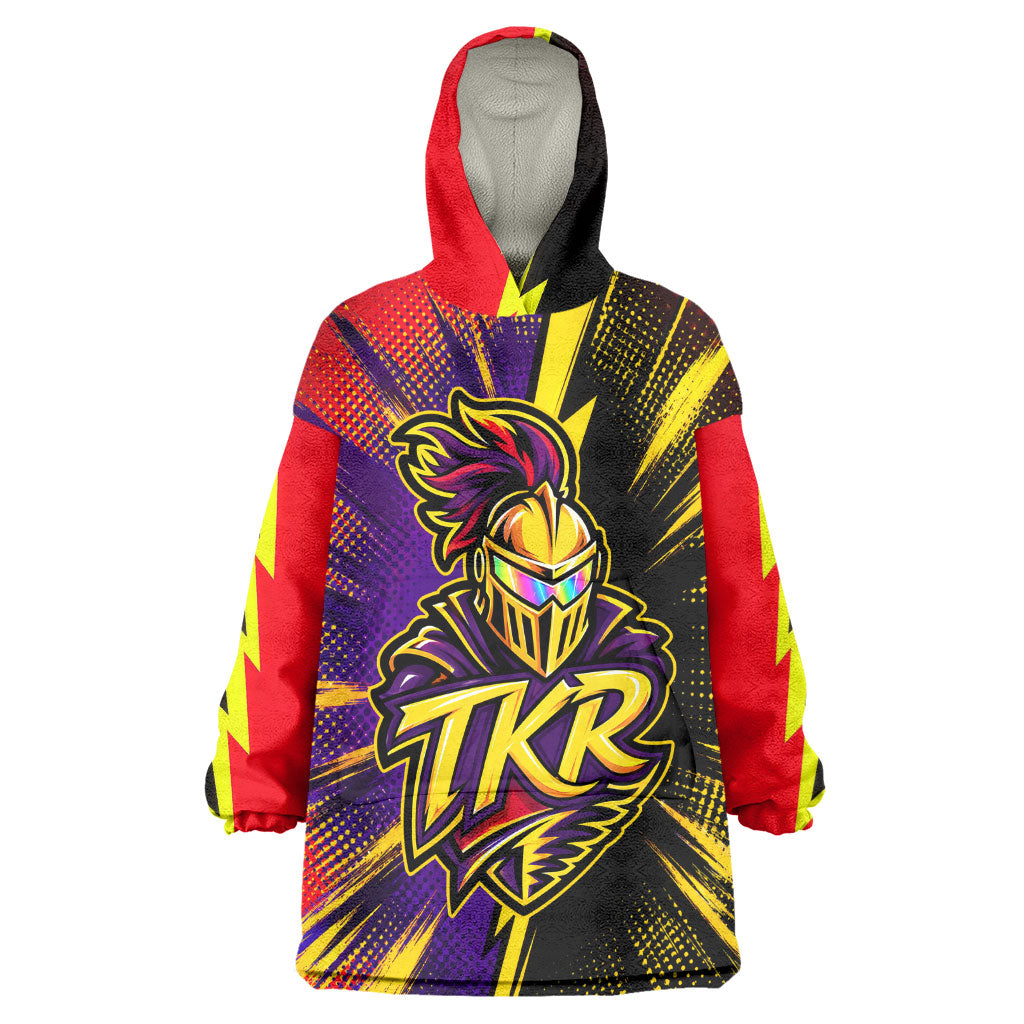 Trinidad and Tobago Cricket Wearable Blanket Hoodie Trinbago Knight Riders - Ride Or Die Comic Halftone