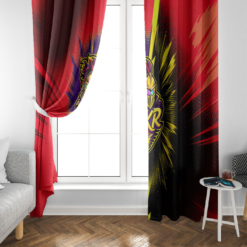 Trinidad and Tobago Cricket Window Curtain Trinbago Knight Riders - Ride Or Die Comic Halftone