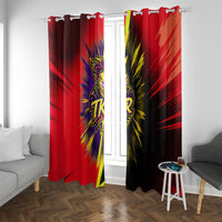 Trinidad and Tobago Cricket Window Curtain Trinbago Knight Riders - Ride Or Die Comic Halftone