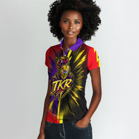 Trinidad and Tobago Cricket Women Polo Shirt Trinbago Knight Riders - Ride Or Die Comic Halftone